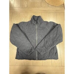 Lululemon Scuba Quilted Funnel Neck Jacket Size 6 Black Full Zip Athleisure